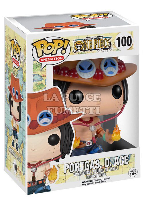 ONE PIECE: PORTGAS. D. ACE - VINYL FIGURE #   100 - POP FUNKO 